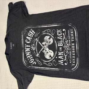 Ash Charcoal Johny Cash Graphic Tee